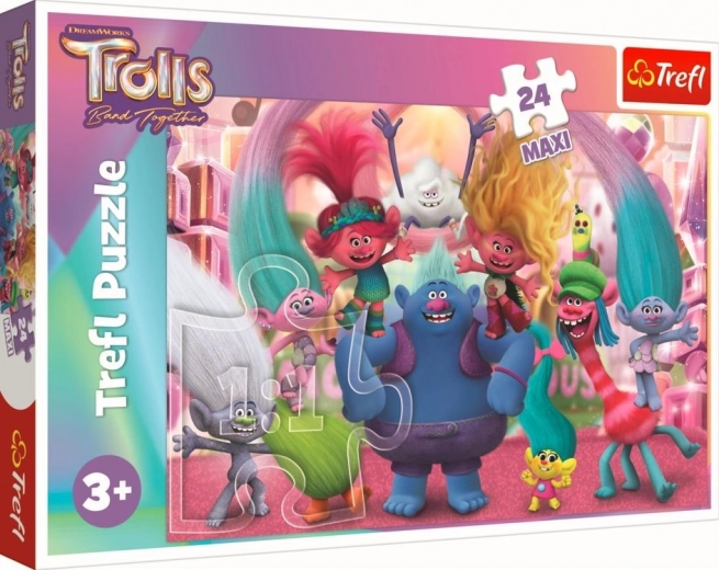 Maxi puzzle 24 pieces – in the world of TROLLS