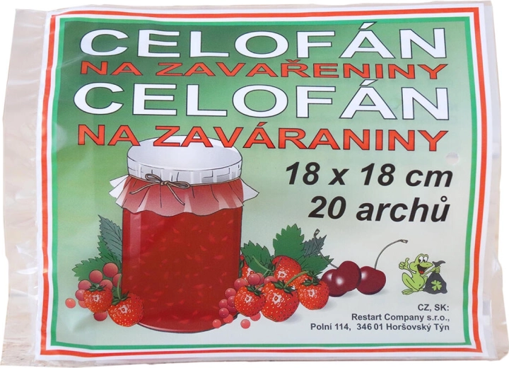Cellophane sheets for canning 18 × 18 cm (20 pcs)