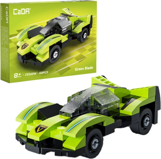 CaDA võidusõiduauto ehituskomplekt Green Blade (68 osa)