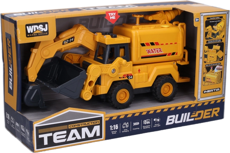 Construction water tanker with sound effects and water cannon 26 cm - 1 piece