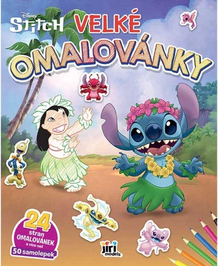 Suured värviraamatud Lilo & Stitch kleepsudega