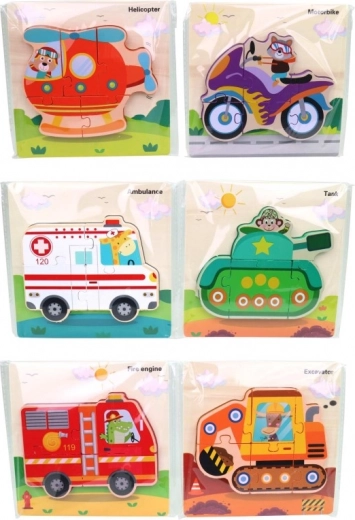Wooden Puzzle Vehicles