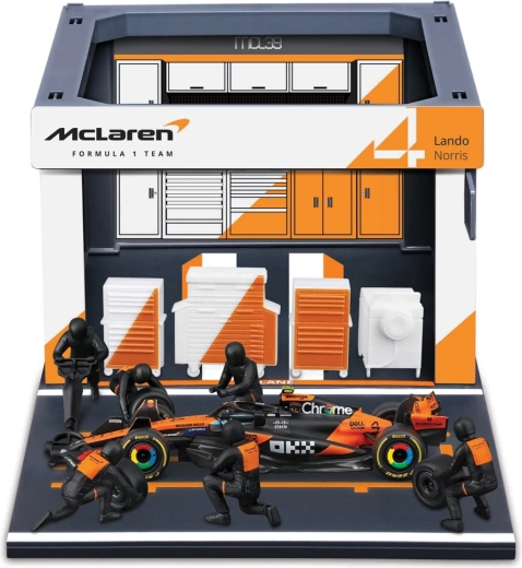 Bburago Formula Racing F1 pit pass komplekt McLaren Team MCL39 2025 Lando Norris 1:43