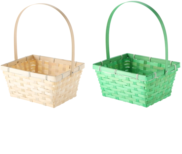 Easter basket with movable handle, 23 × 18.5 × 11.5 cm, mix of 2 colors
