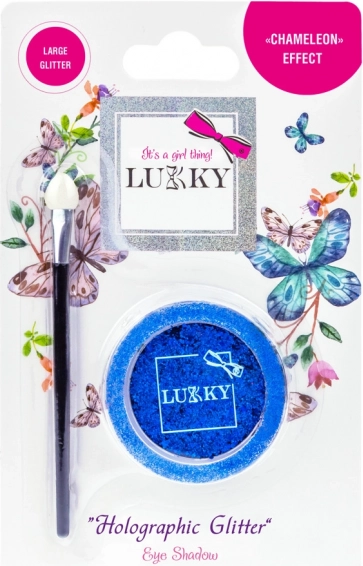 Lukky gel eye shadow with holographic glitter