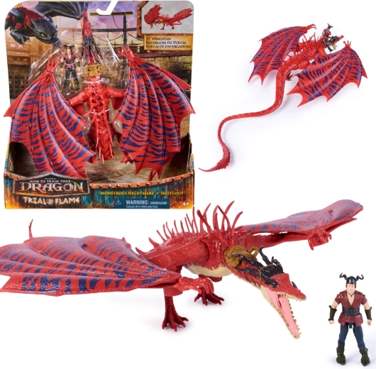 Spin Master Kuidas taltsutada lohet figuurid: lohe Monstrous Nightmare ja Snotlout, liigutatavad tiivad 55 cm