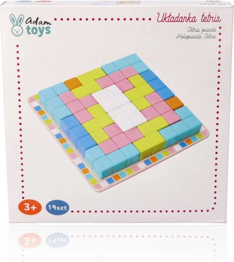Värviline puidust loogikamäng Tetris Puzzle