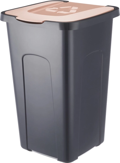 Sorteerimisprügikast 50 l must/pruun pastel