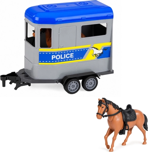 Horse trailer with opening ramp