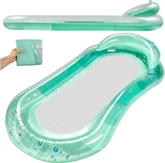 Bestway inflatable water lounger with mesh bottom, turquoise