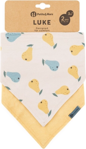 Petite&Mars bandana-sallid Luke, 2 tk – Beige pears ja intense ochre