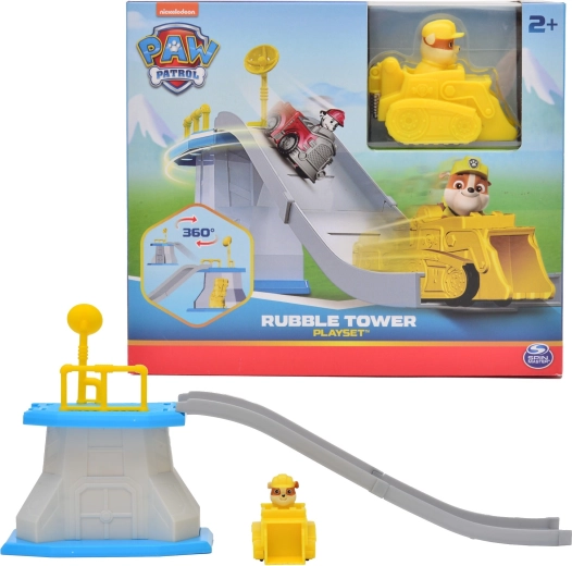 Paw Patrol mini torn koos laskumisrajaga ja Rubble’i sõidukiga