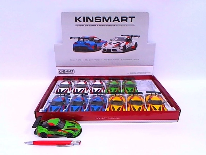 Metallist automudel Toyota GR Supra Racing Concept 1:36 tagasitõmbemehhanismiga (pull-back) – 1 tk
