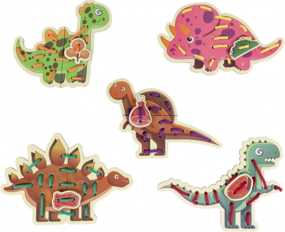Puust nöörimismäng dinosaurustega