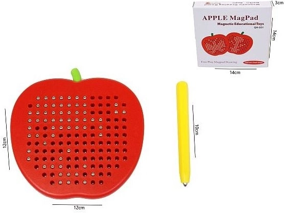 Apple-shaped magnetic board with magnetic balls (4 cm)