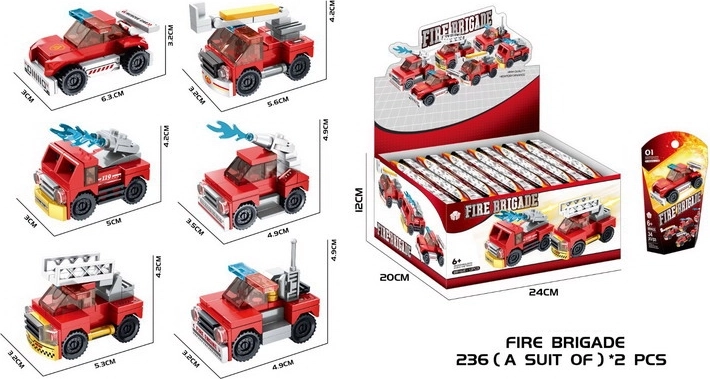 Mini Fire Truck Building Set