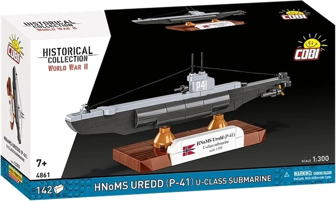 COBI Historical Collection WWII submarine HNoMS Uredd (P-41) U-Class in 1:300 scale