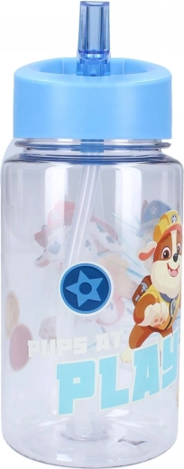 Flip-up lid and pull-out straw