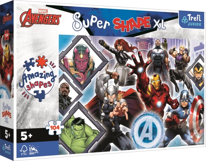 Pusle 104 tükki XL Super Shape – sinu lemmik Avengers