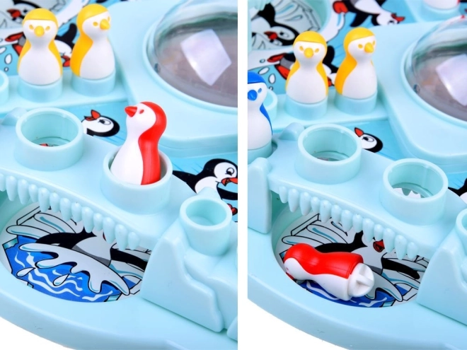 16 penguins in 4 colors for a family race
