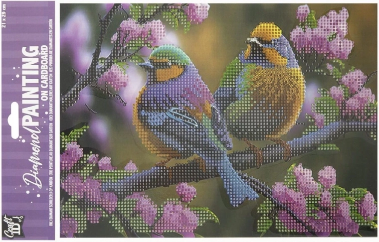 Teemantmaal lõuendil Linnud 29 × 21 cm