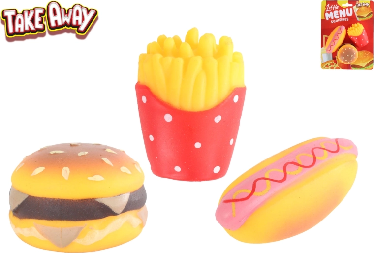 Stretchy mini fast food toys Take Away (6 pcs)