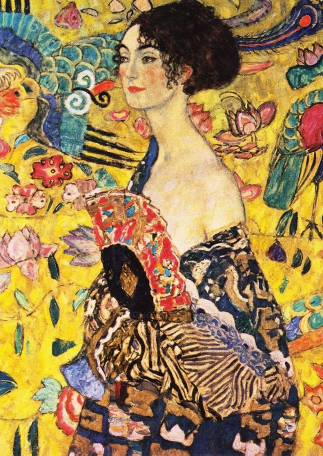 ENJOY pusle Daam lehvikuga, autor Gustav Klimt, 1000 tükki