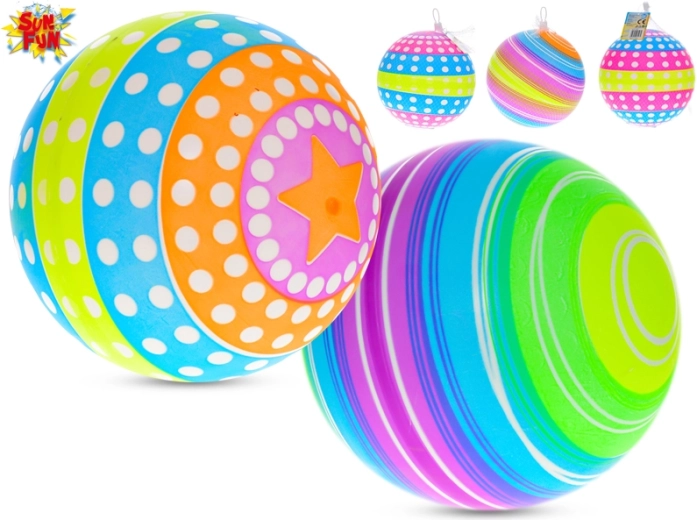 Sun Fun vikerkaarevärviline plastpall 22 cm