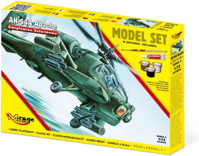 AH-64A Apache’i plastikust helikopterimudel
