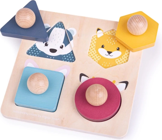 Bigjigs Toys puidust loomakujulised pusled käepidemetega