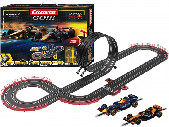 Carrera GO Super Formula autorada 5,3 m F1 RED BULLi ja MCLARENi autodega