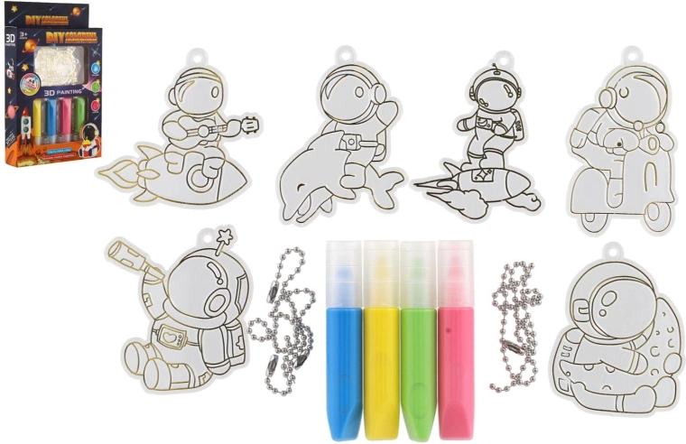 Creative kit: Color your own space pendant (13 × 21 cm)