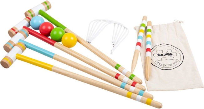 Laste puidust kroketi komplekt aeda BIGJIGS TOYS