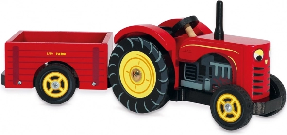 Le Toy Van punane traktor ja haagis