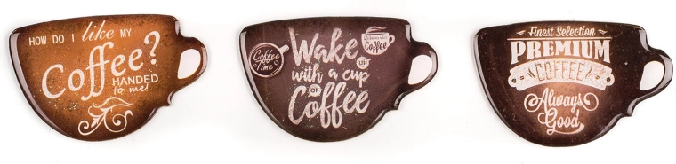 Magnetid Coffee dekorite segu 3 tk