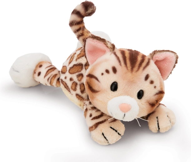 NICI plush Bengal cat lying 20 cm Green