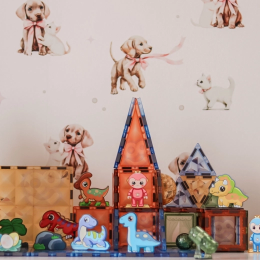 124 pieces for your own dinosaur park