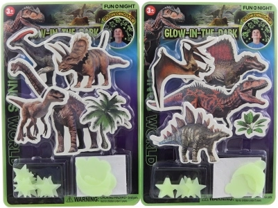 Glow-in-the-dark dinosaur wall stickers