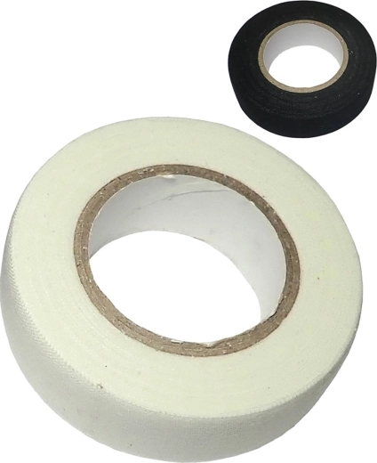 Sporditekstiilteip hokikepi jaoks 2 cm x 10 m (must/valge) - 1 tk