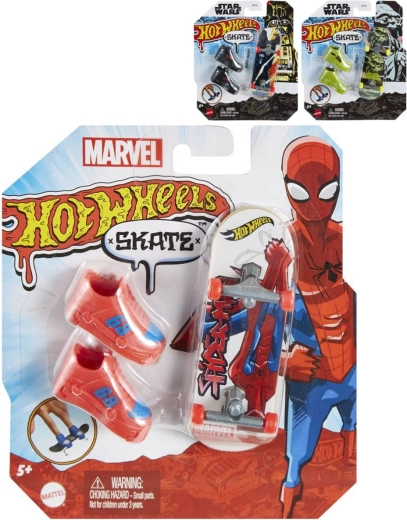 Mattel Hot Wheels Skate themed fingerboard set with skateboard and shoes - 1 piece