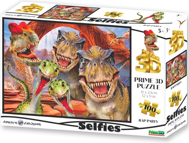 Puzzle Selfie Raptor 3D-efektiga, 100 tükki