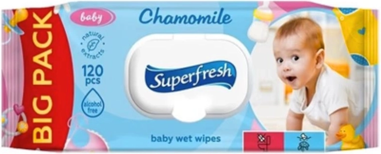 Niisked salvrätikud Superfresh Baby 120 tk