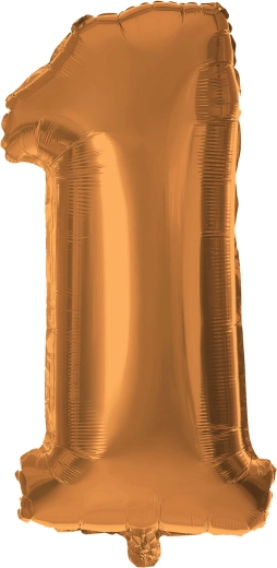 Foil Balloon Number 1 30 cm Bronze TORO