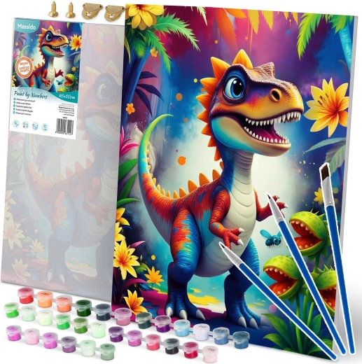 Paint by Numbers 40 × 50 cm – Dinosaur MASSIDO