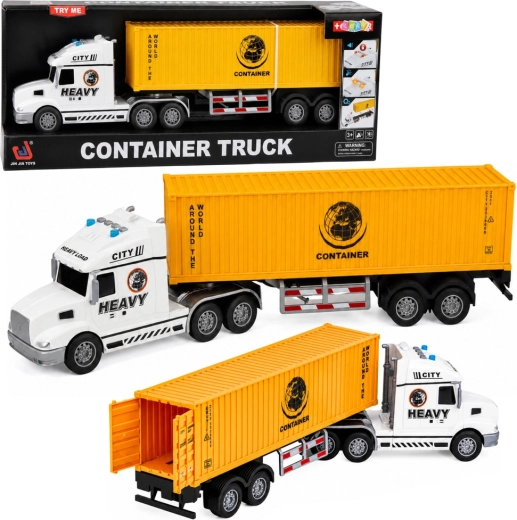 Laste veok TIR eemaldatava konteineriga, tuled ja helid 54 cm (kollane) - 1 tk
