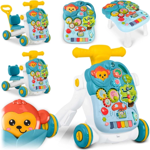 Educational 5-in-1 Walker and Ride-on Ricokids Green