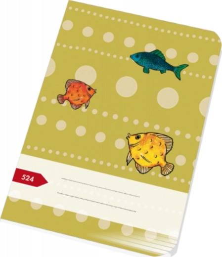 A5 Notebook 20 Sheets Ruled PAPÍRNY BRNO Little Fish