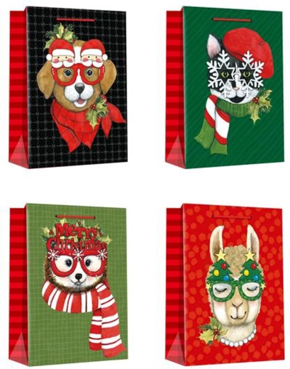 Christmas gift bag 32 × 26 × 10 cm – assorted designs