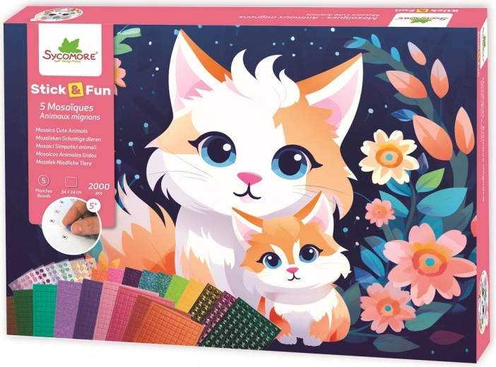 XL Mosaic Stick & Fun – Cute Animals