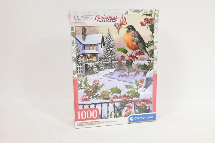 Clementoni Christmas Collection puzzle robin and holly 1000 pieces